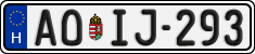 license plates of Hungary, Regular plates (2022)
