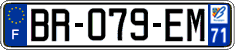French license plate, SIV (ordinary)