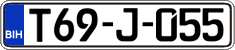 License plate of Bosnia and Herzegovina, Regular plates
