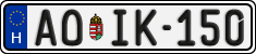 license plates of Hungary, Regular plates (2022)