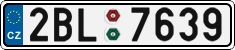 License plate of the Czech Republic, Cars (2001)