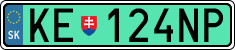 License plate of Slovakia, Electric vehicles