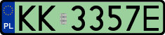 License plates of Poland, Electric vehicles