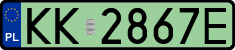 License plates of Poland, Electric vehicles