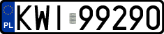 License plates of Poland, Regular car plates