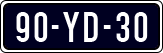 License plate of the Netherlands, Imported oldtimers (cars)