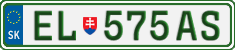 License plate of Slovakia, Electric vehicles