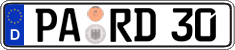 German license plate, Regular plates