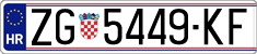 License plate of Croatia, Regular plates