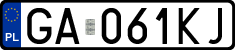 License plates of Poland, Regular car plates