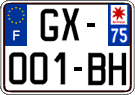 French license plate, SIV (ordinary)