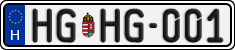 license plates of Hungary, Regular plates (2022)