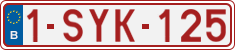 License plate of Belgium, Regular plates (2010)