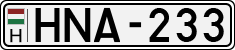 license plates of Hungary, Cars (1990)