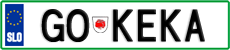 License plate of Slovenia, Vanity Plates