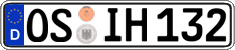 German license plate, Regular plates