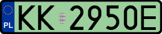 License plates of Poland, Electric vehicles