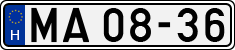 license plates of Hungary, National Ambulance Service (1990)