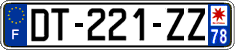 French license plate, SIV (ordinary)