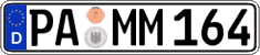 German license plate, Regular plates