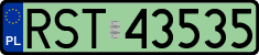 License plates of Poland, Electric vehicles