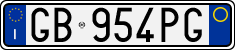 License plate of Italy, Cars (1994 year series)