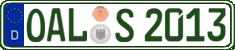 German license plate, Regular plates