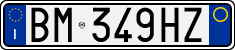 License plate of Italy, Cars (1994 year series)