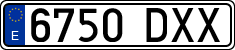 License plates of Spain, Ordinary (2000)