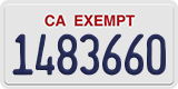 California, Exempt (1234567)