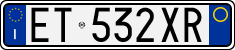 License plate of Italy, Cars (1994 year series)