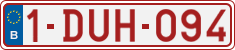 License plate of Belgium, Regular plates (2010)