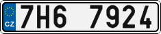 License plate of the Czech Republic, Cars (2001)