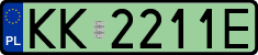 License plates of Poland, Electric vehicles