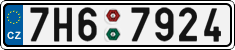 License plate of the Czech Republic, Cars (2001)