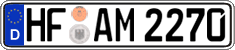 German license plate, Regular plates