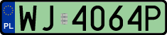 License plates of Poland, Electric vehicles