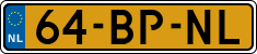 License plate of the Netherlands, Light Commercial Vehicles (1994 system)