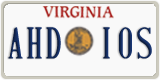 Virginia, Vanity Plates