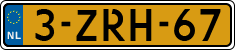 License plate of the Netherlands, Cars