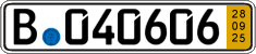 German license plate, Short-term transit plates