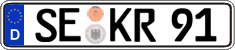 German license plate, Regular plates