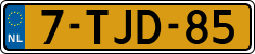 License plate of the Netherlands, Cars