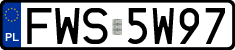 License plates of Poland, Regular car plates
