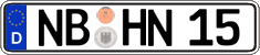 German license plate, Regular plates