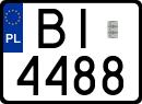 License plates of Poland, Special vehicles and motorcycles