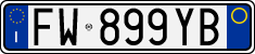License plate of Italy, Cars (1994 year series)