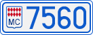 License plate of Monaco, Cars