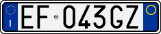 License plate of Italy, Cars (1994 year series)