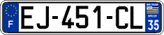 French license plate, SIV (ordinary)